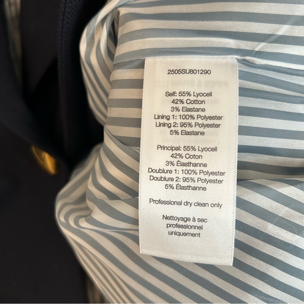 VERONICA BEARD Cutaway Dickey Jacket in Navy Size 14 - Picture 8 of 12